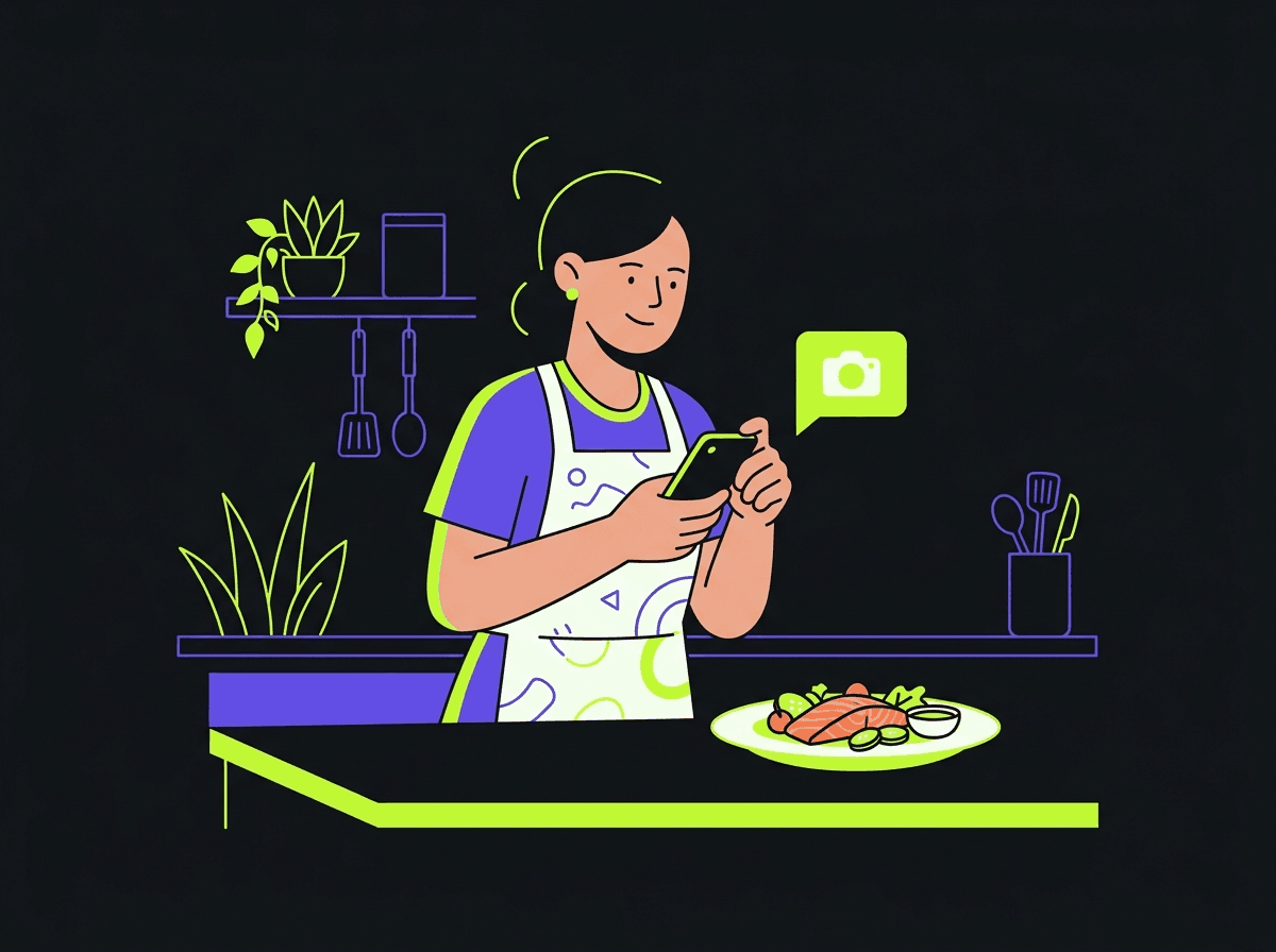 Restaurant owner photographing a dish for the menu